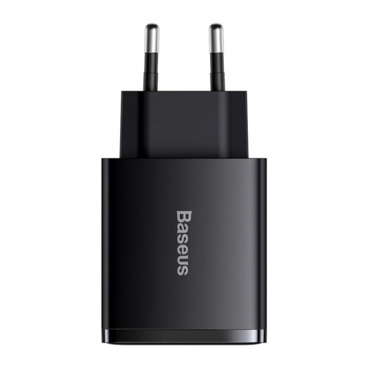 Sienas lādētājs Baseus 2xUSB + USB-C Black