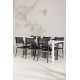 Dārza ēdamistabas komplekts - Break galds balts + Copacabana krēsli melni