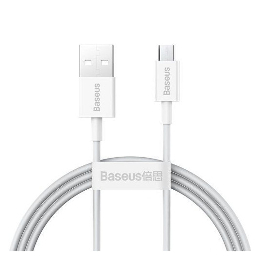 Lādētājs BASEUS USB2.0 micro USB 1m 2A balts