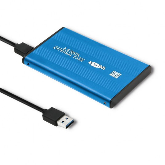 Qoltec 51859 ārējā cietā diska korpuss HDD / SSD 2,5" SATA3 USB 3.0 | Zils