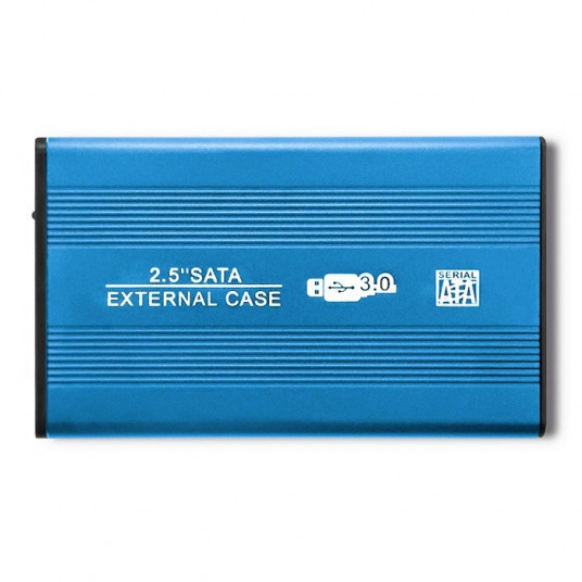 Qoltec 51859 ārējā cietā diska korpuss HDD / SSD 2,5" SATA3 USB 3.0 | Zils
