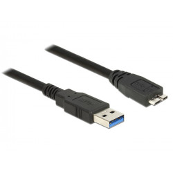 DeLOCK 85071 USB kabelis 0,5 m USB 3.2 Gen 1 (3.1 Gen 1) USB A Micro-USB B Black