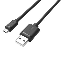 UNITEK Y-C434GBK USB kabelis 1,5 m USB 2.0 USB A mikro-USB B melns