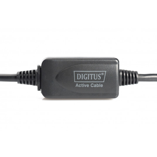 Digitus USB 2.0 15m USB kabelis USB A Melns