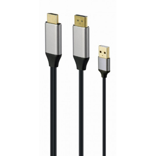 Gembird A-HDMIM-DPM-01 video kabeļa adapteris 2 m HDMI A tips (standarta) DisplayPort melns