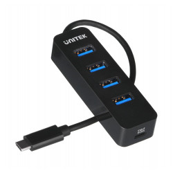 UNITEK HUB USB-C 4XUSB-A 3.1, AKTĪVS, 10 W, H1117B