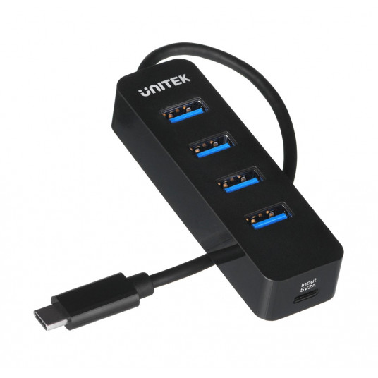 UNITEK HUB USB-C 4XUSB-A 3.1, AKTĪVS, 10 W, H1117B