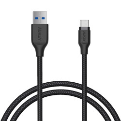 AUKEY CB-AC1 USB kabelis 1,2 m USB 3.2 Gen 1 (3.1 Gen 1) USB A USB C Melns
