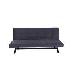 Dīvāns - gulta Bodil - melns/pelēks