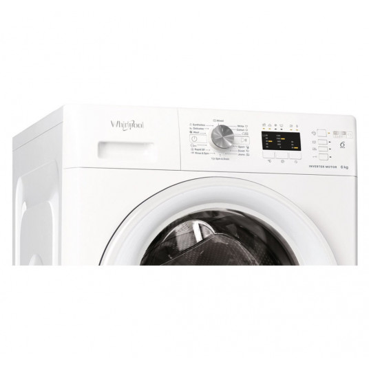 Whirlpool FFL 6238 W EE veļas mašīna brīvi stāvoša no priekšpuses ielāde 6 kg 1200 RPM D Balta