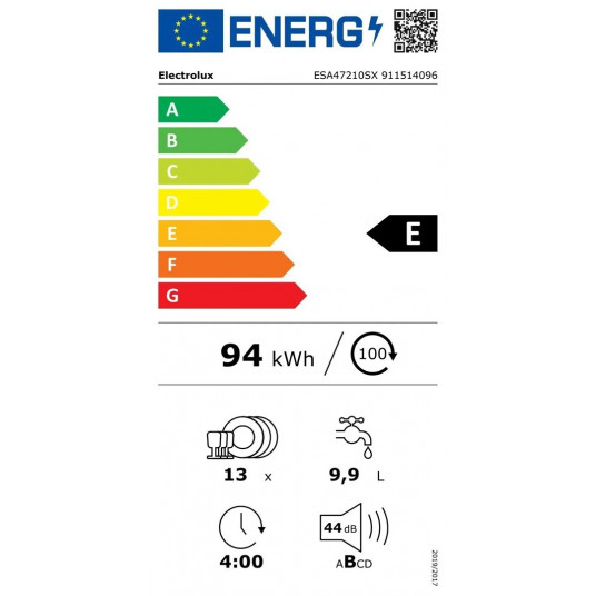 Trauku mazgājamā mašīna Electrolux ESA47210SX