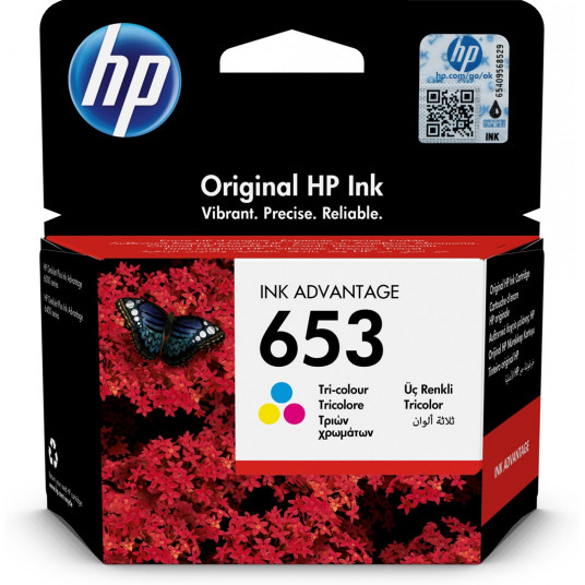 HP oriģinālā 653 Advantage trīskrāsu tintes kasetne