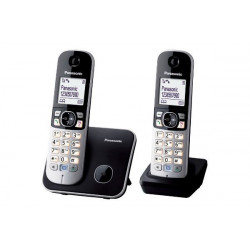 Panasonic KX-TG6812 DECT tālrunis Zvanītāja ID Melns, Sudrabs
