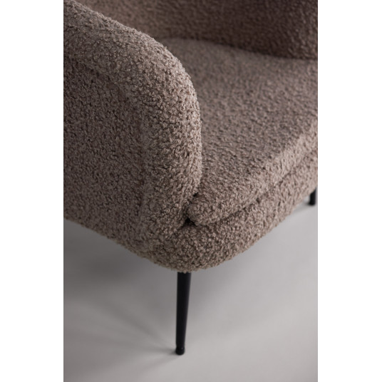 Atzveltnes krēsls Nordkoster - Dark Beige Teddy materiāls
