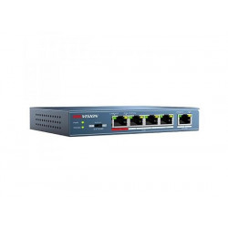 Hikvision DS-3E0105P-E tīkla slēdzis, nepārvaldīts ātrs Ethernet (10/100) Power over Ethernet (PoE) zils