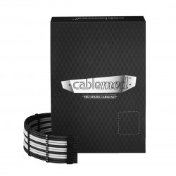 CableMod C-Series PRO ModMesh kabeļu komplekts priekš RMi/RMx/RM (Black Label) - melns/balts