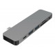 Hyper HyperDrive USB-C 7-in-1 klēpjdatora Form-Fit Hub — Space Grey