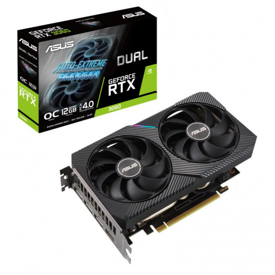 Grafikas karte|ASUS|NVIDIA GeForce RTX 3060|12 GB|192 bitu|PCIE 4.0 16x|GDDR6|GPU 1837 MHz|1xHDMI|3xDisplayPort|DUAL-RTX3060-O12G-V2