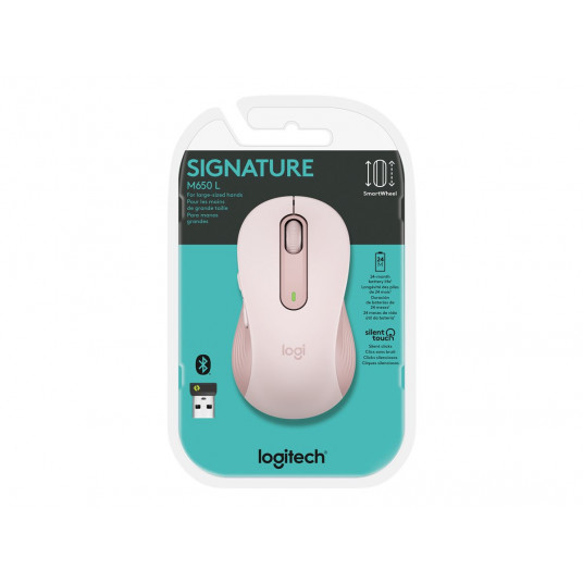 Pele Logitech Signature M650 L Optical Rose
