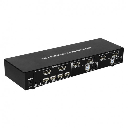Techly 101935 Switch KVM 4/1 DisplayPort/USB 4K 30Hz, centrmezgls USB