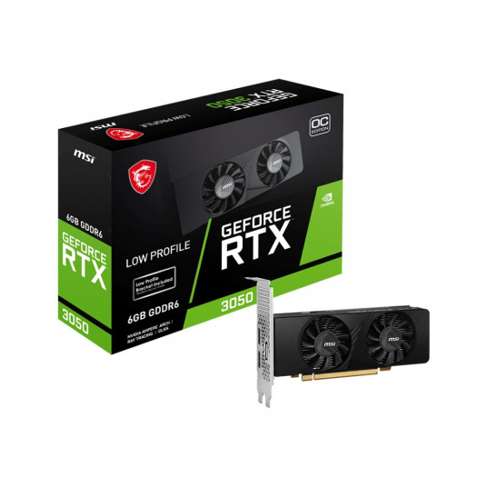 MSI GEFORCE RTX 3050 LP 6G OC videokarte NVIDIA 6GB GDDR6