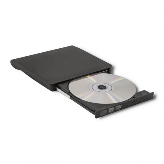 Qoltec 51857 ārējais DVD-RW atskaņotājs | USB 3: 0 | Melns