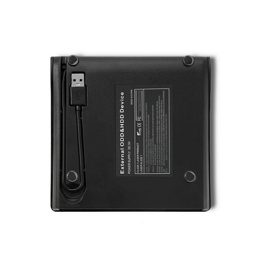 Qoltec 51857 ārējais DVD-RW atskaņotājs | USB 3: 0 | Melns