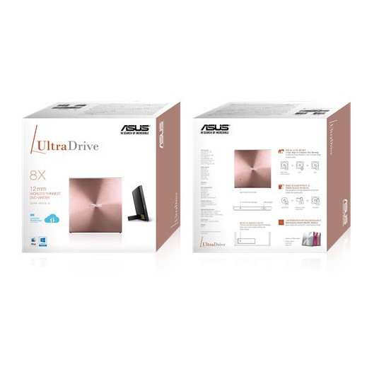 ASUS SDRW-08U5S-U DVD Super Multi DL optiskais diskdzinis rozā krāsā