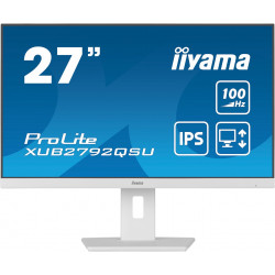 "68,5 cm/27" (2560 x 1440) Iiyama Prolite XUB2792QSU-W6 16:9 WQHD IPS 100 Hz 0,4 ms HDMI DP USB Pivot White