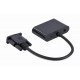 Gembird A-VGA-HDMI-02 video kabeļa adapteris 0,15 m HDMI + VGA (D-Sub) VGA (D-Sub) Melns