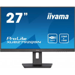68,5 cm/27 collu (2560 x 1440) Iiyama PROLITE XUB2792QSN-B1 4 ms HDMI DP USB-C IPS pagriežamais skaļrunis QHD melns