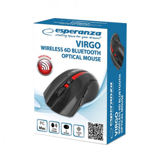 Esperanza EM129R bezvadu Bluetooth 6D pele, melna
