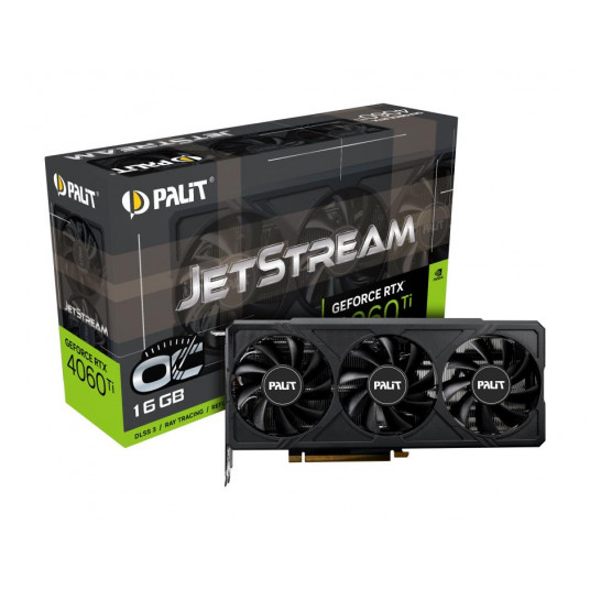 Grafikas karte|PALIT|NVIDIA GeForce RTX 4060 Ti|16 GB|GDDR6|128 biti|PCIE 4.0 16x|GPU 2310 MHz|1xHDMI|3xDisplayPort|NE6406TU19T1-1061J