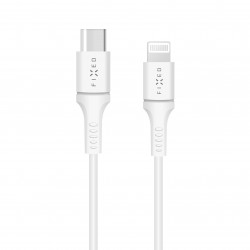 FIXED USB-C/Lightning kabelis, balts