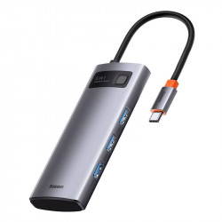 Baseus 5w1 centrmezgls USB-C ar 3x USB 3.0 + HDMI + USB-C PD