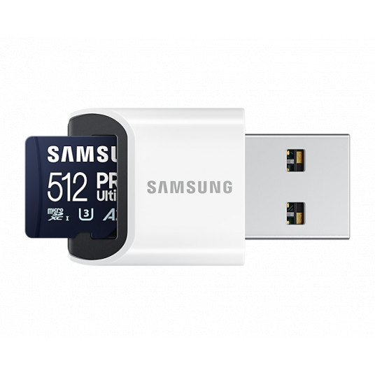 SAMSUNG 512GB PRO Ultimate microSD karte + karšu lasītājs