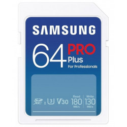 Samsung PRO Plus SDXC 64GB UHS-I U3 [Zapis 130MB/s Odczyt 180MB/s] v 2023