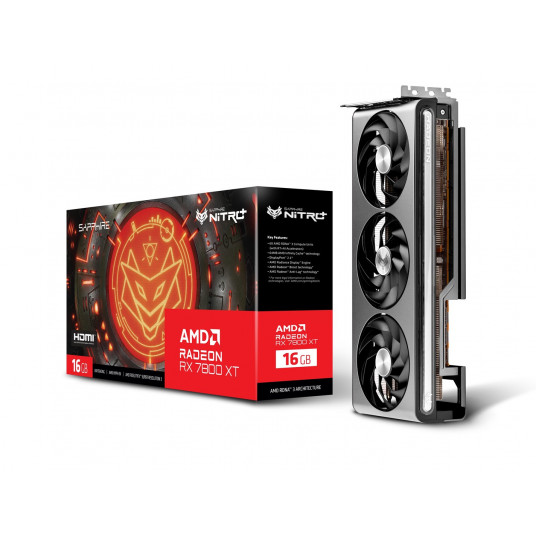Videokarte SAPPHIRE Radeon RX 7800 XT NITRO+ GAMING OC 16GB GDDR6