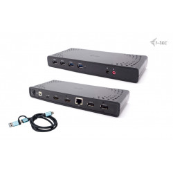 i-tec USB 3.0 / USB-C / Thunderbolt 2x HDMI Dual Display LAN Audio Power Delivery 85W