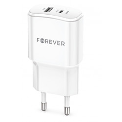 Forever TC-01-20AC lādētājs PD / QC / USB-C / 1USB / 20W