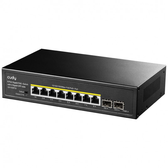 Cudy GS1008PS2 tīkla slēdzis nepārvaldīts Gigabit Ethernet (10/100/1000) Power over Ethernet (PoE) melns