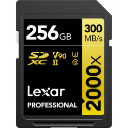 LEXAR PRO 2000X SDHC/SDXC UHS-II U3(V90) R300/W260 (W/B CARDREADER) 256GB