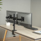 Maclean galda stiprinājums 2 monitoriem, VESA 75x75 un 100x100, 17-32", 2x 9 kg, MC-754N