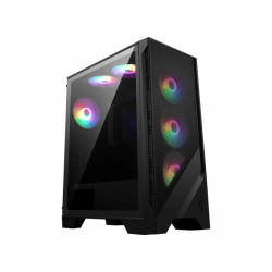 MSI MAG FORGE 120A AIRFLOW datora korpuss "Midi Tower" Melns, Caurspīdīgs