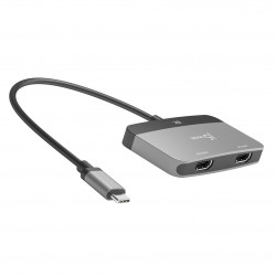 Adapteris j5create 8K USB-C uz Dual HDMI Display Adapter (USB-C m - 2x4K HDMI f 20cm; kolor srebrny) JCA465-N