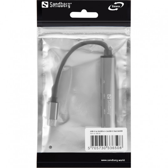 Sandberg 336-50 USB-C līdz 3xUSB-A+2xUSB-C Saver