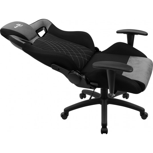 Aerocool EARL AeroSuede Universāls datorspēļu krēsls Melns, Pelēks