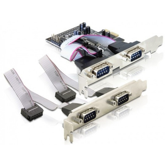 DeLOCK 4 x sērijas PCI Express kartes interfeisa plate / adapteris