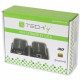 Techly IDATA EXT-E70I video un audio signāla paplašinātājs AV raidītājs un uztvērējs Melns