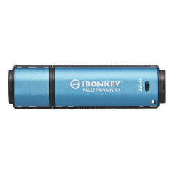 Kingston Technology IronKey Vault Privacy 50 USB zibatmiņas disks 32 GB USB A tips 3.2 Gen 1 (3.1 Gen 1) Melns, zils